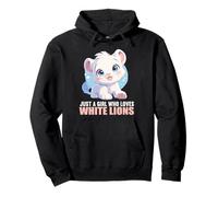 Just a Girl who loves White Lions White Lion Pullover Hoodie