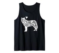 Just A Girl Who Loves Wolves Cute Wolf Silhouette Women Tank Top
