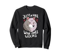 Just A Girl Who Loves Wolves Nature Wolf Animal Lover Sweatshirt