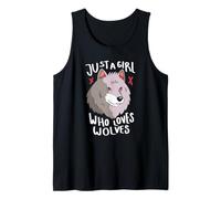 Just A Girl Who Loves Wolves Nature Wolf Animal Lover Tank Top