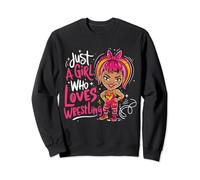 Just a Girl Who Loves Wrestling Cute Girl Wrestler Birthday Sweatshirt