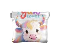 Just A Girl Who Loves Yak Fashion Small Leather Coin Purse Cute Cash Coin Purse for Men Women Travel de monedas para carro