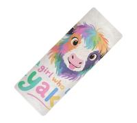 Just A Girl Who Loves Yak printed non slip yoga mat for hot yoga for exercise, natural rubber non slip, with yoga mat bag tapete para ejercicio 71x26 inches