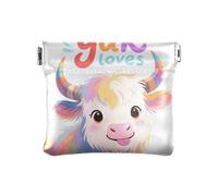 Just A Girl Who Loves Yak PU Leather Small Coin Purse Fancy Change Wallet for Women Boys Girls