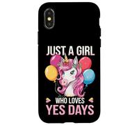 Just A Girl Who Loves Yes Days Unicorn Case for iPhone X/XS