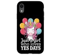 Just A Girl Who Loves Yes Days Unicorn Case for iPhone XR