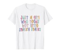 Just A Girl Who Needs Her Little Snacky Snacks Cute Retro T-Shirt