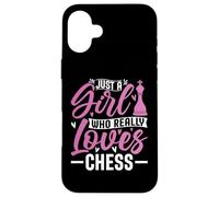 Just A Girl Who Really Loves Chess Case for iPhone 16 Plus