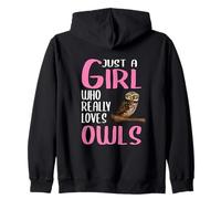 Just A Girl Who Really Loves Owls Zip Hoodie