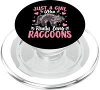 Just A Girl Who Really Loves Raccoons PopSockets PopGrip for MagSafe