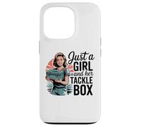 Just a Girl With Her Tackle Box Funny Womens Fishing Case for iPhone 13 Pro