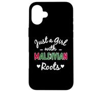 Just A Girl With Maldivian Roots Maldives Girls Dress Case for iPhone 16 Plus