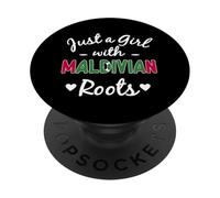 Just A Girl With Maldivian Roots Maldives Girls Dress PopSockets Adhesive PopGrip
