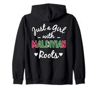Just A Girl With Maldivian Roots Maldives Girls Dress Zip Hoodie