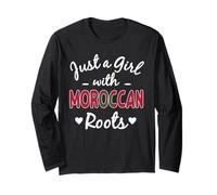 Just A Girl with Moroccan Roots Pride Morocco Woman Long Sleeve T-Shirt