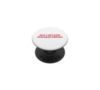 Just A Girl With Tummy Problems Funny Relatable Meme IBS Pun PopSockets Adhesive PopGrip