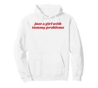 Just A Girl With Tummy Problems Funny Relatable Meme IBS Pun Pullover Hoodie