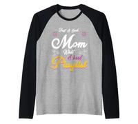 Just A Good Mom What A Hood Playlist Mother's Day Mother's D Raglan Baseball Tee
