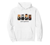 Just a Grad Cat Graduation Kittens Diploma Class of 2026 Pullover Hoodie