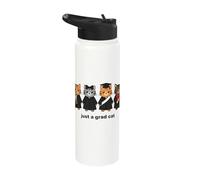 Just a Grad Cat Graduation Kittens Diploma Class of 2026 Stainless Steel Insulated Water Bottle