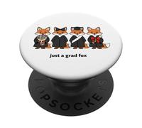 Just a Grad Fox Graduation Red Fox Diploma Class of 2026 PopSockets Adhesive PopGrip