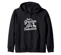 Just A Grandma Who Loves Dalmatians Dog Lover Zip Hoodie