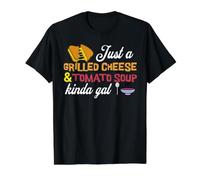 Just a Grilled Cheese & Tomato Soup Kinda gal Value Graphic T-Shirt, Men, Black, L