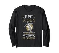 Just A Guy Mining My Own Business Cryptocurrency Joke Long Sleeve T-Shirt