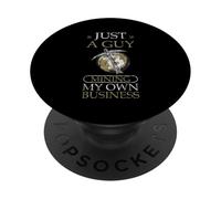 Just A Guy Mining My Own Business Cryptocurrency Joke PopSockets Adhesive PopGrip
