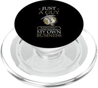 Just A Guy Mining My Own Business Cryptocurrency Joke PopSockets PopGrip for MagSafe
