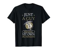 Just A Guy Mining My Own Business Cryptocurrency Joke T-Shirt