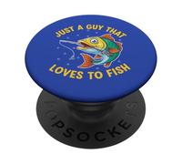 Just A Guy That Loves To Fish Angler Fisherman Gifts Fishing PopSockets Adhesive PopGrip