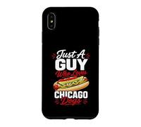 Just A Guy Who Loves Chicago Dogs Design Men Hot Dogs Case for iPhone XS Max