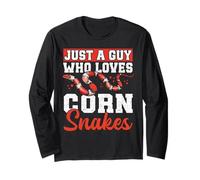 Just a Guy Who Loves Corn Snakes Reptile Design Long Sleeve T-Shirt