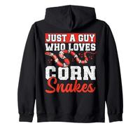 Just a Guy Who Loves Corn Snakes Reptile Design Zip Hoodie