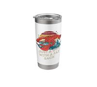 Just a Guy with a Fat Sack Retro Crawfish Boil Seafood Stainless Steel Insulated Tumbler