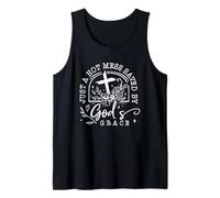 Just A Hot Mess Saved by God's Grace Quote Tank Top