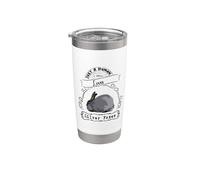 Just a Human Who Loves Silver Fox Rabbits Animal Design Stainless Steel Insulated Tumbler