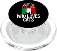 Just A Italian Who Loves Cats For all of Italy PopSockets PopGrip for MagSafe