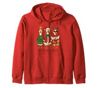 Just A Jolly Cute Goose Santa Merry Goosemas Christmas Xmas Zip Hoodie