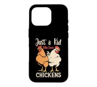 Just a Kid Who Loves Chickens Funny Toddler Chicken Lover Case for iPhone 16 Pro