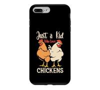 Just a Kid Who Loves Chickens Funny Toddler Chicken Lover Case for iPhone 7 Plus/8 Plus