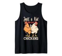 Just a Kid Who Loves Chickens Funny Toddler Chicken Lover Tank Top