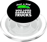 Just A Kid Who Loves Garbage Trucks PopSockets PopGrip for MagSafe