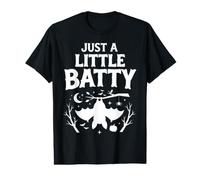 Just A Little Batty Cute Bat Halloween Season Pun Value Graphic T-Shirt