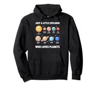 Just A Little Explorer Who Loves Planets Solar System Space Pullover Hoodie