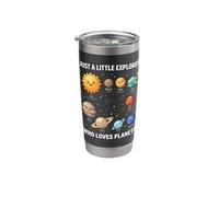 Just A Little Explorer Who Loves Planets Solar System Space Stainless Steel Insulated Tumbler