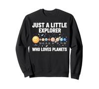 Just A Little Explorer Who Loves Planets Solar System Space Sweatshirt