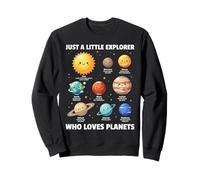 Just A Little Explorer Who Loves Planets Solar System Space Sweatshirt