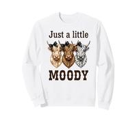 Just A Little Moody Sassy Leopard Pattern Cow Heifer Sweatshirt